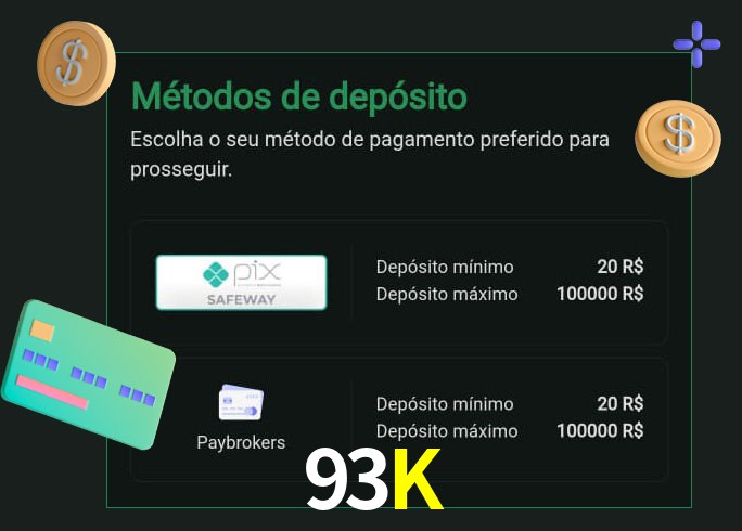 O cassino 93K oferece uma grande variedade de métodos de pagamento